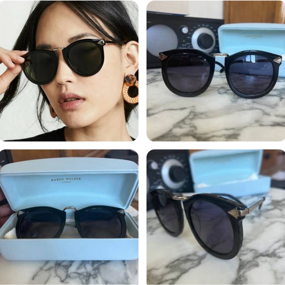 Karen Walker Oversized Black Sunglasses